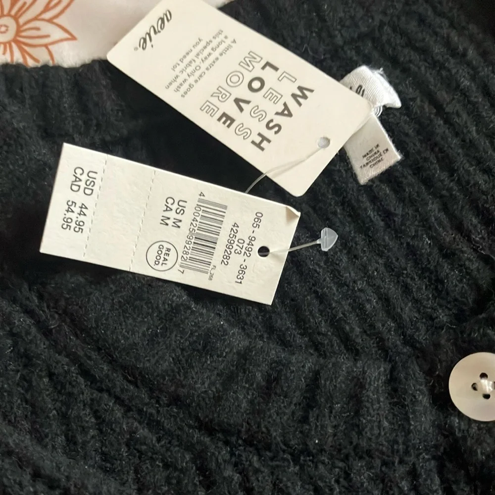 Aerie Black Ribbed Knit Top - Picture 2 of 4